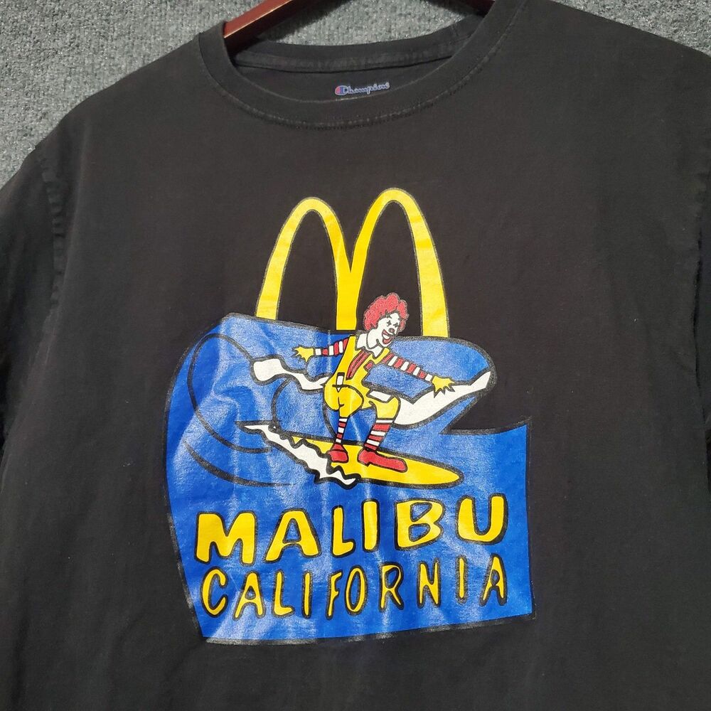 Champion Shirt Ronald McDonald Surf Santa Monica California Graphic Adult Medium